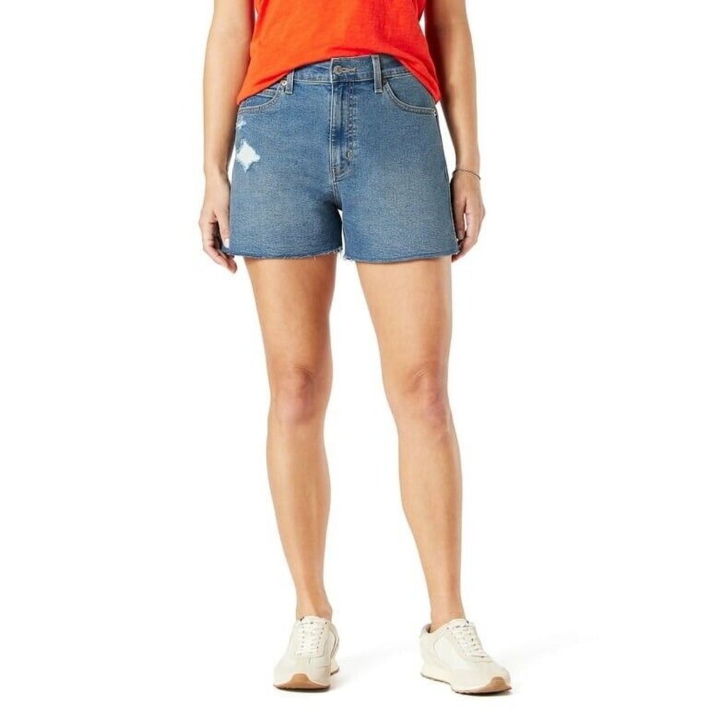 Signature by Levi Strauss & Co Heritage High-Rise‎ 3' Shorts Med Blue 20/W 35